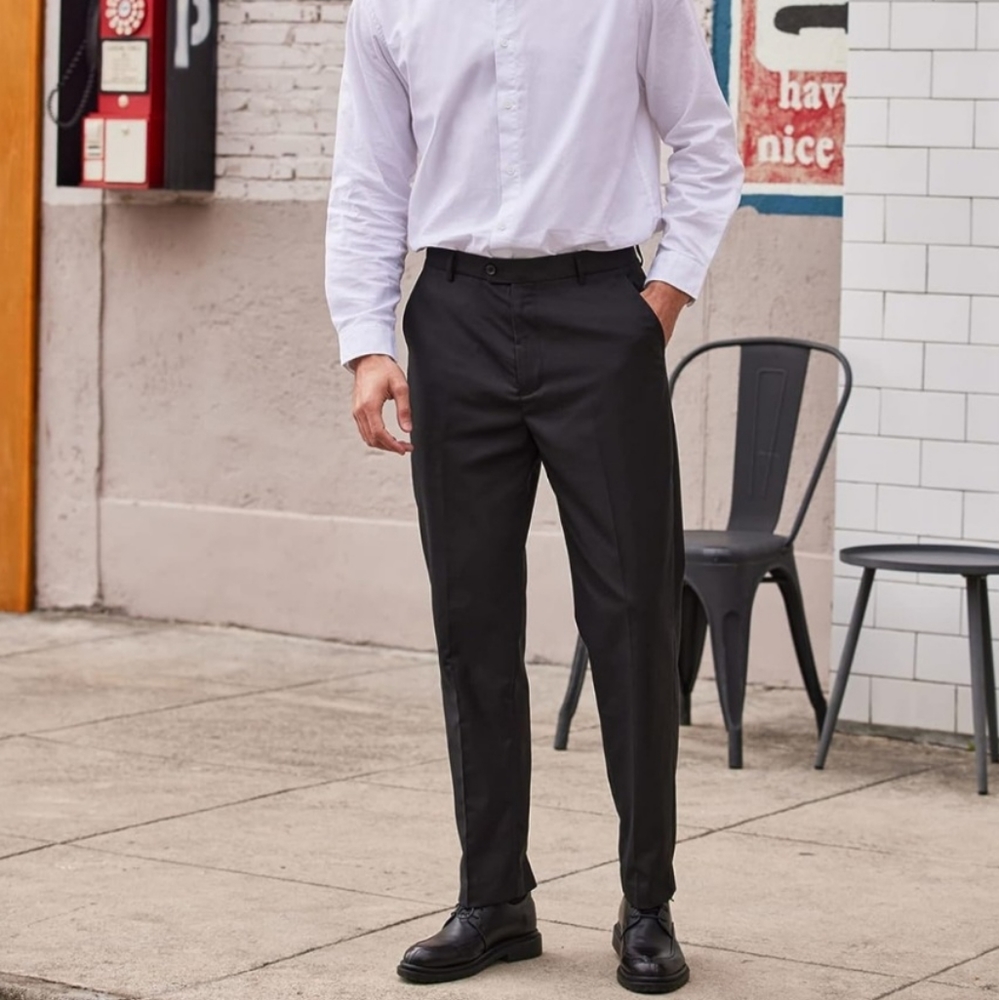 New In Pkg Coofandy Men's Classic Flat Front No Iron Dress Pants 40 - Picture 3 of 6